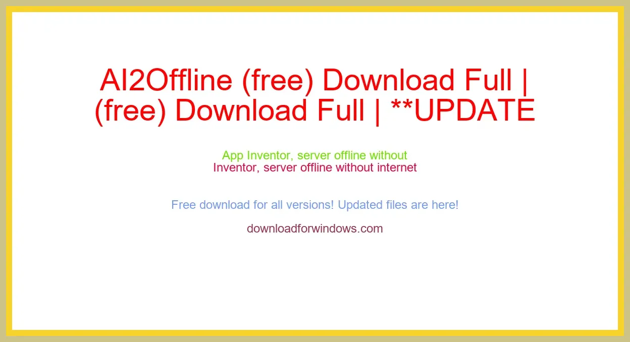 AI2Offline (free) Download Full | **UPDATE