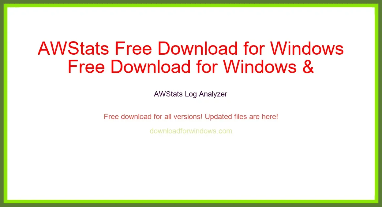 AWStats Free Download for Windows & Mac