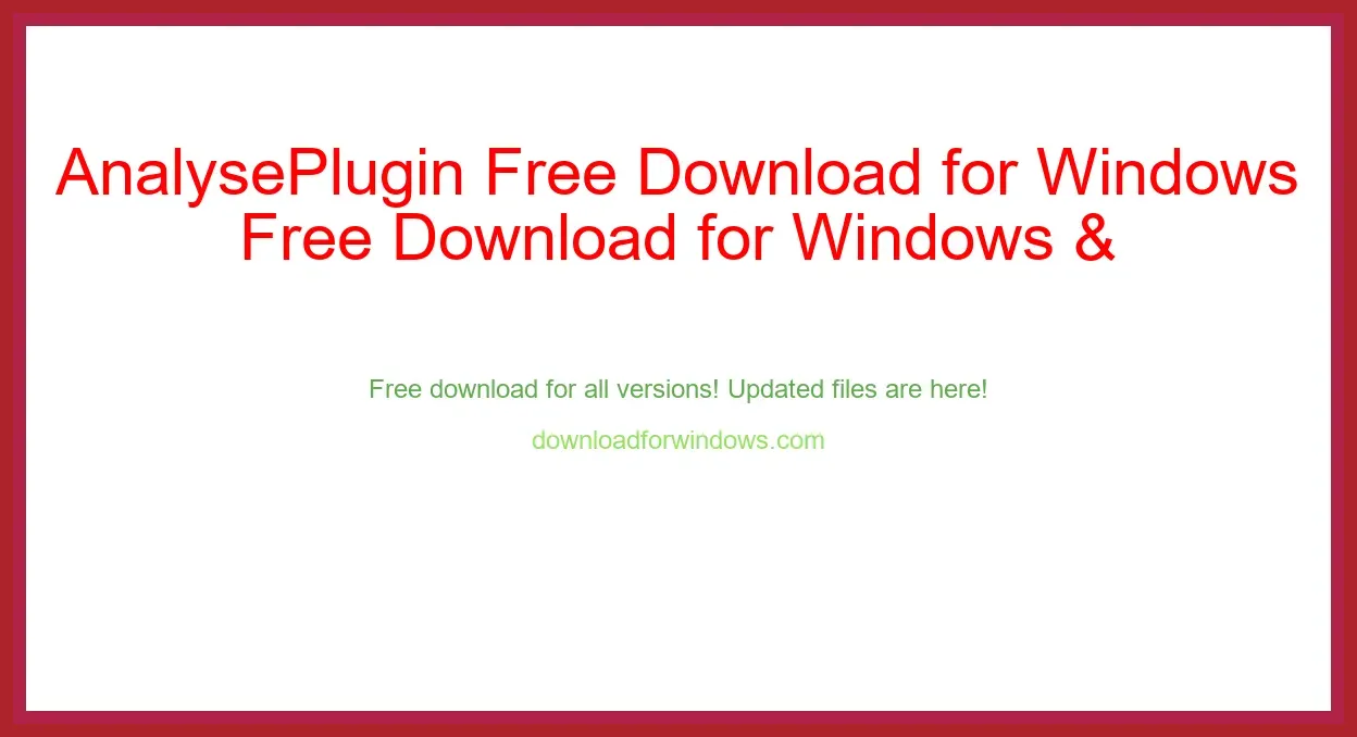 AnalysePlugin Free Download for Windows & Mac