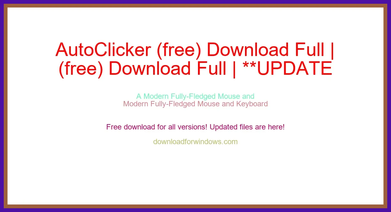 AutoClicker (free) Download Full | **UPDATE