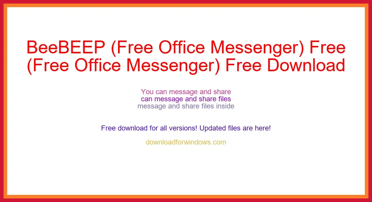 BeeBEEP (Free Office Messenger) Free Download for Windows & Mac