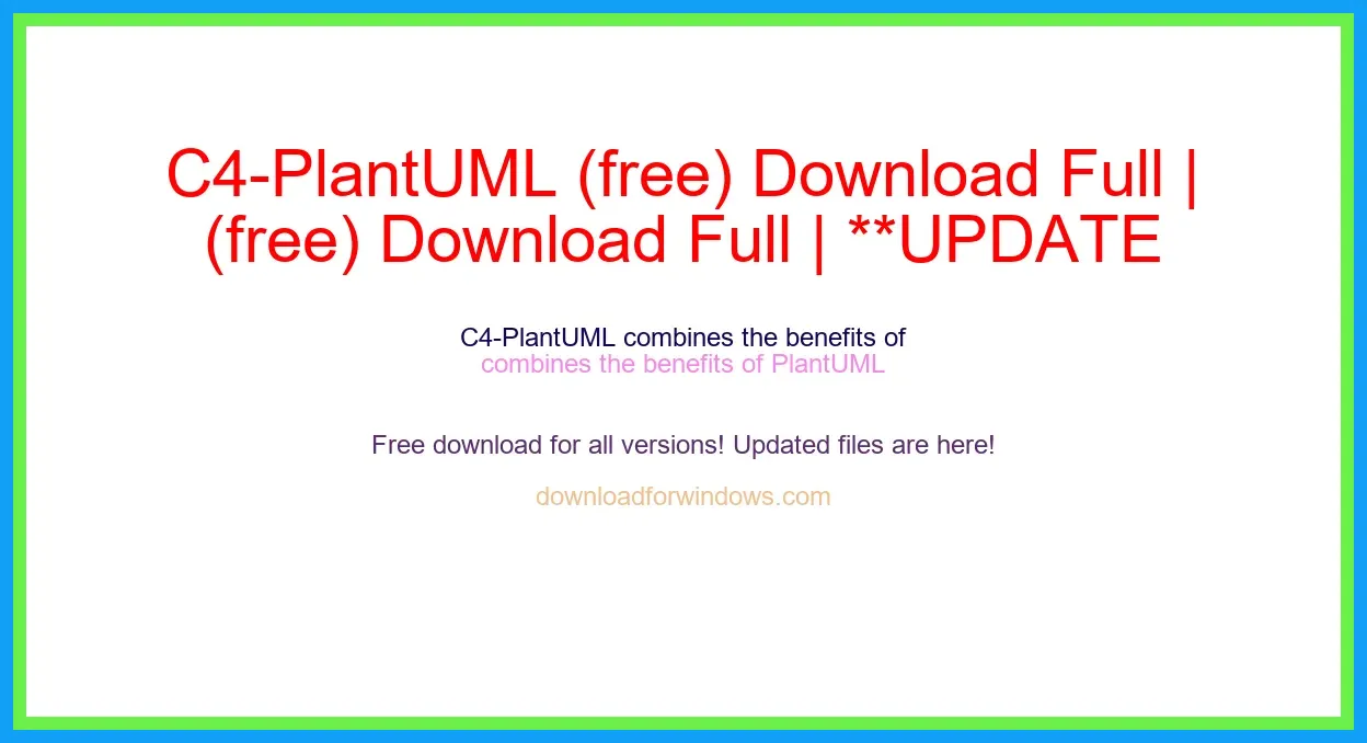 C4-PlantUML (free) Download Full | **UPDATE