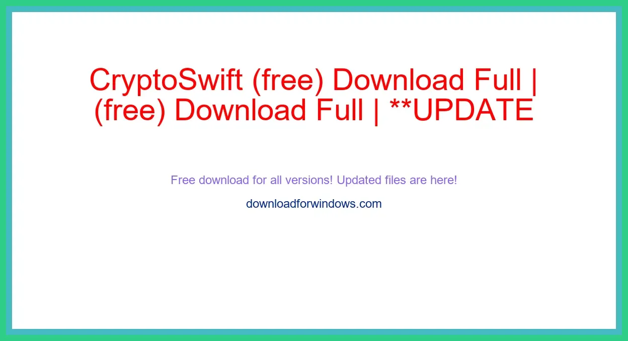 CryptoSwift (free) Download Full | **UPDATE