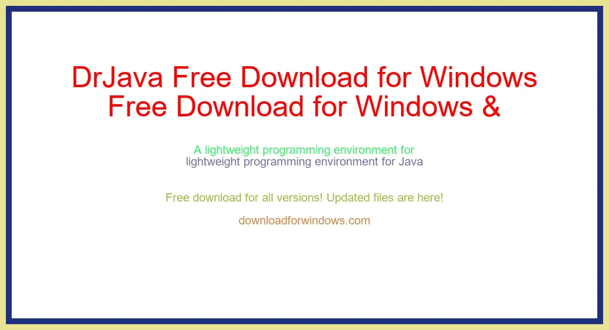 DrJava Free Download for Windows & Mac