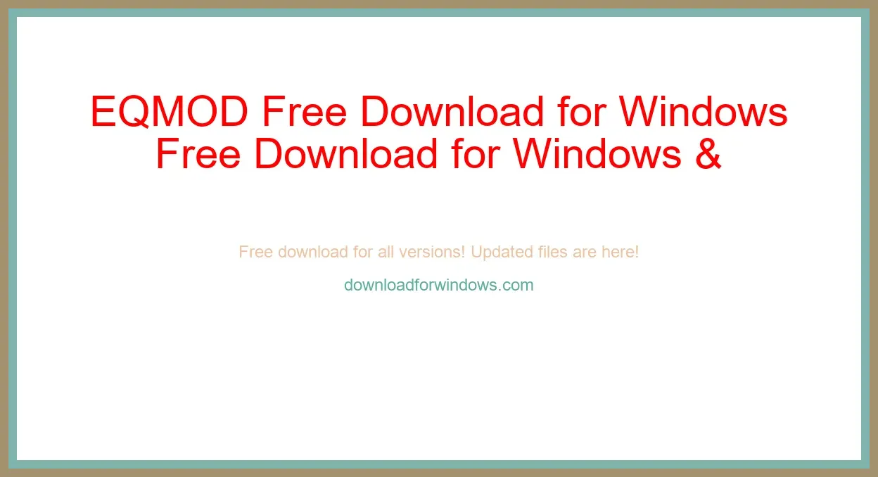 EQMOD Free Download for Windows & Mac