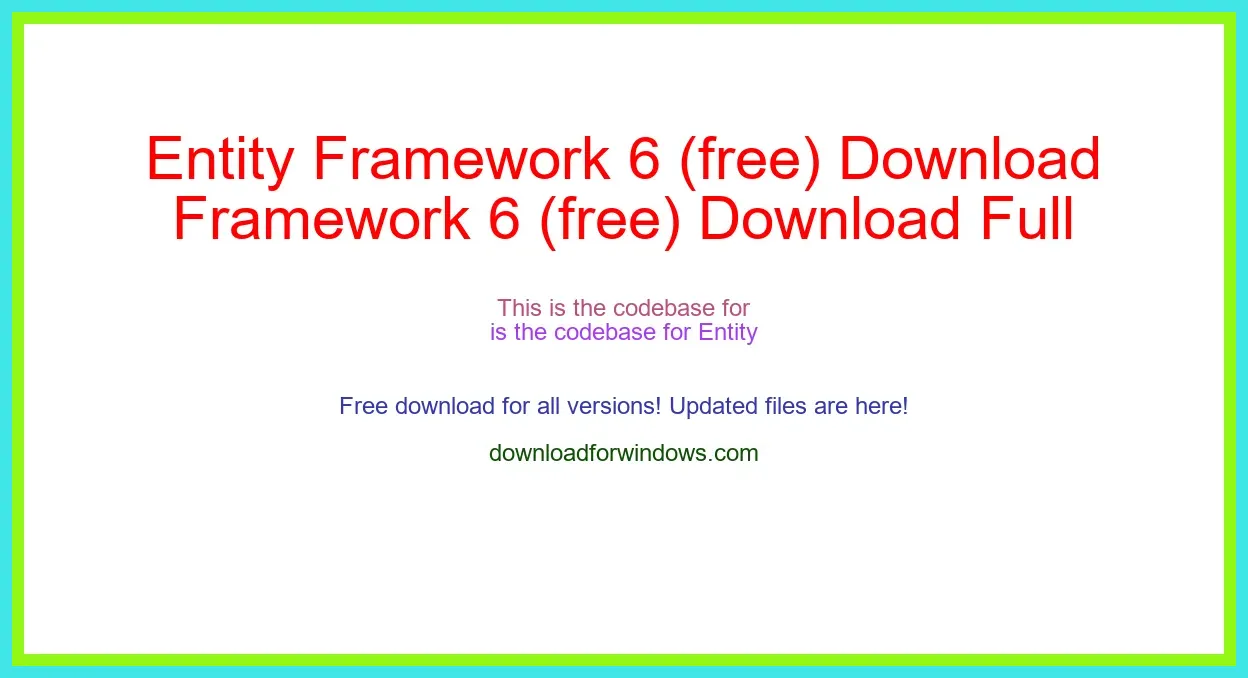 Entity Framework 6 (free) Download Full | **UPDATE