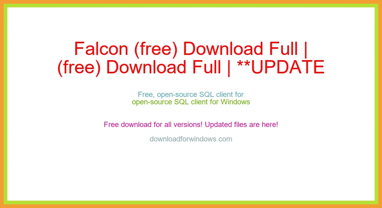 Falcon (free) Download Full | **UPDATE