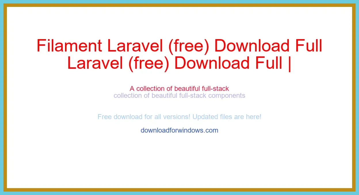 Filament Laravel (free) Download Full | **UPDATE