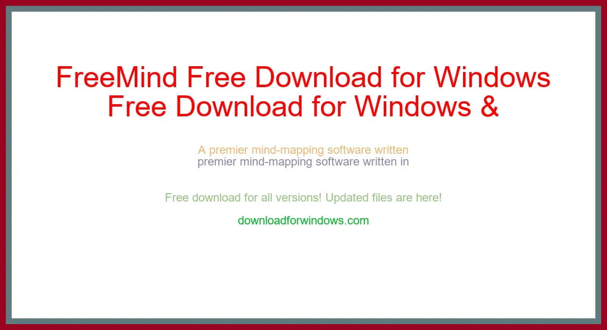 FreeMind Free Download for Windows & Mac