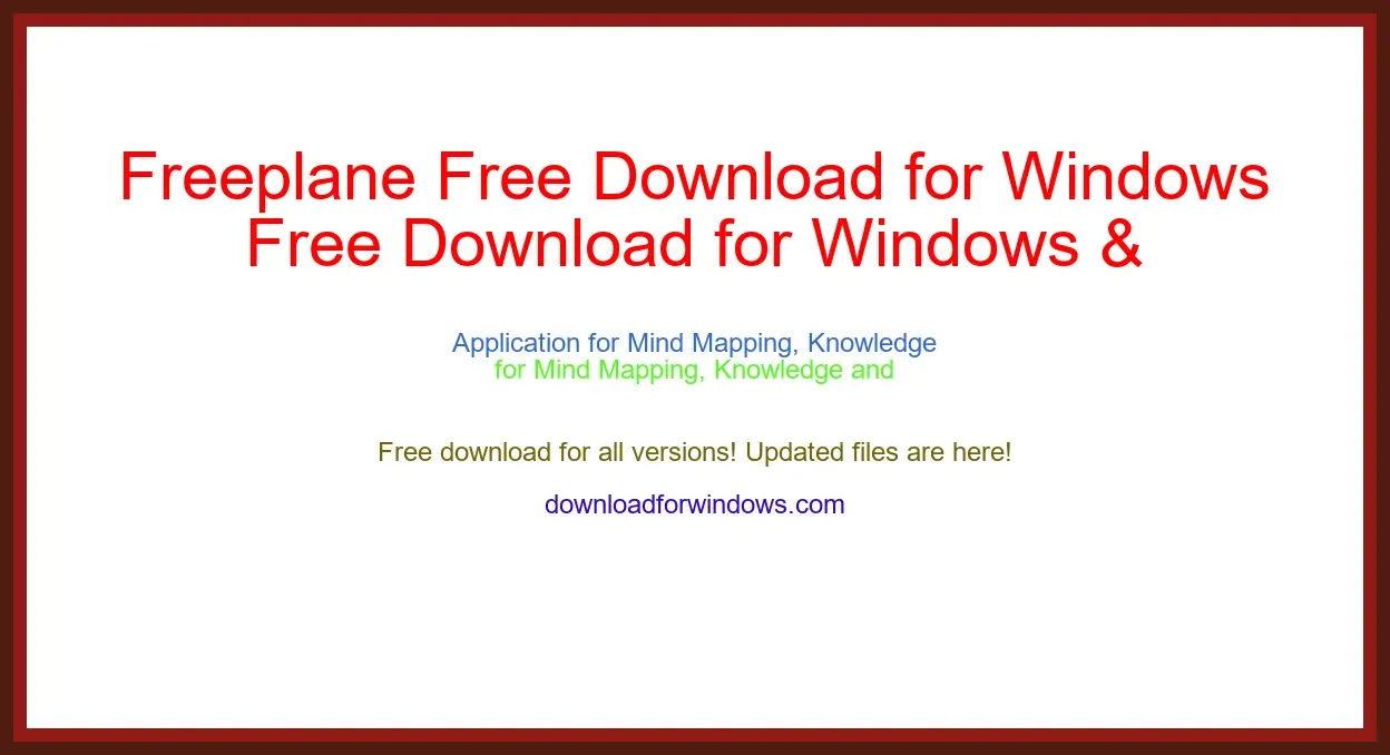 Freeplane Free Download for Windows & Mac