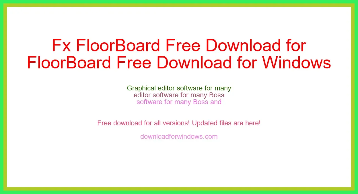 Fx FloorBoard Free Download for Windows & Mac