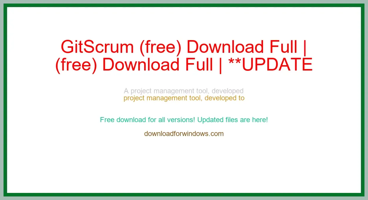 GitScrum (free) Download Full | **UPDATE