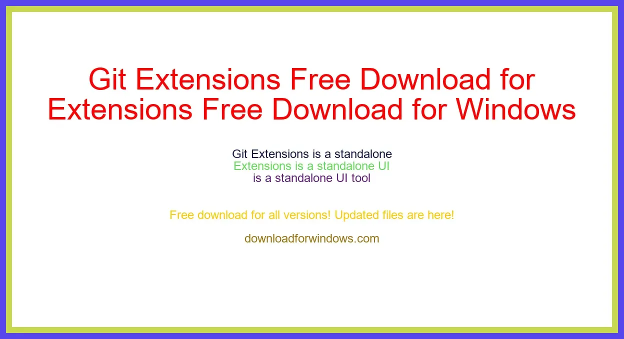 Git Extensions Free Download for Windows & Mac