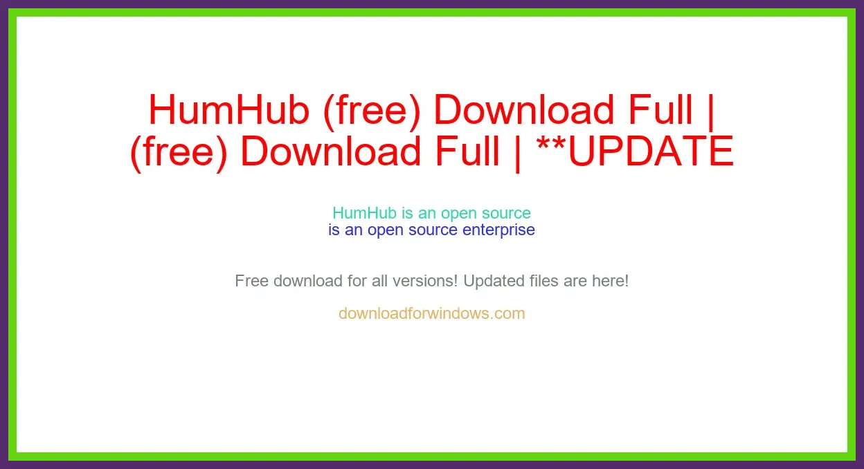 HumHub (free) Download Full | **UPDATE
