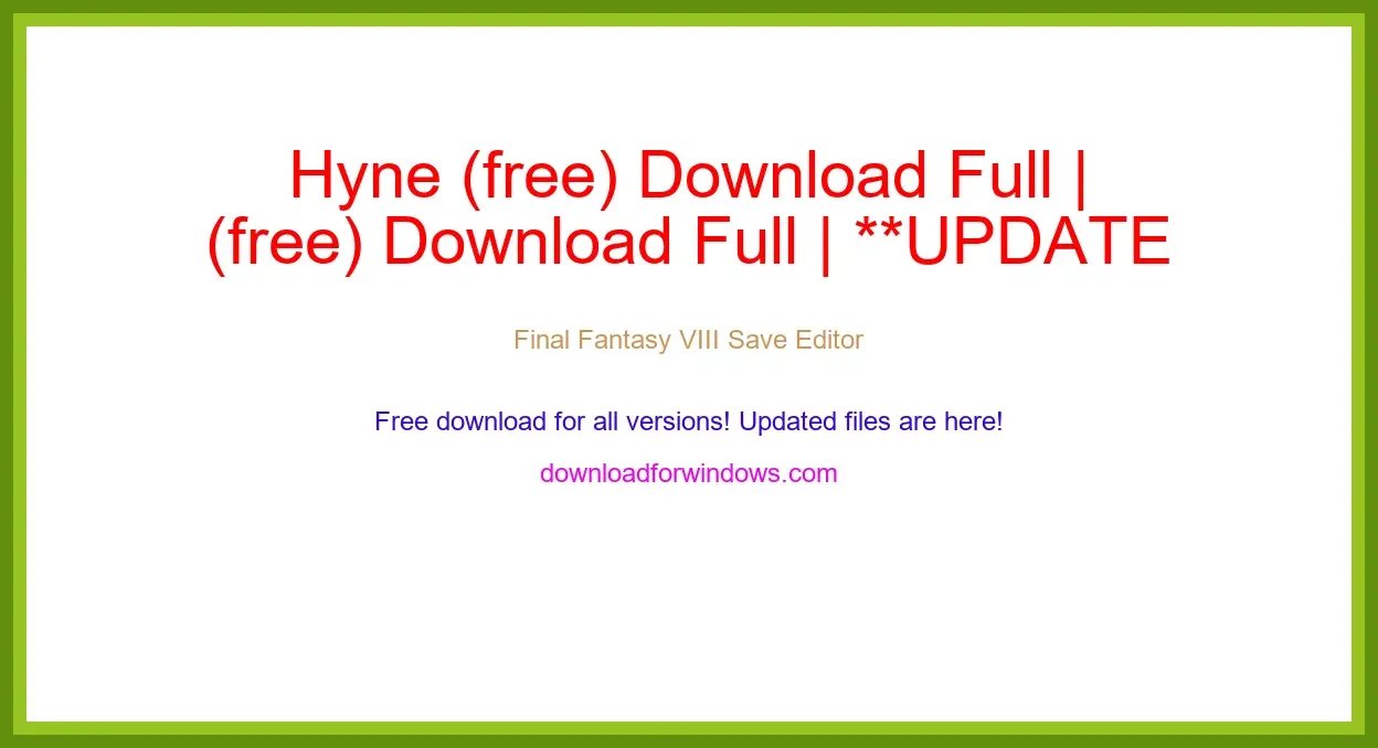 Hyne (free) Download Full | **UPDATE