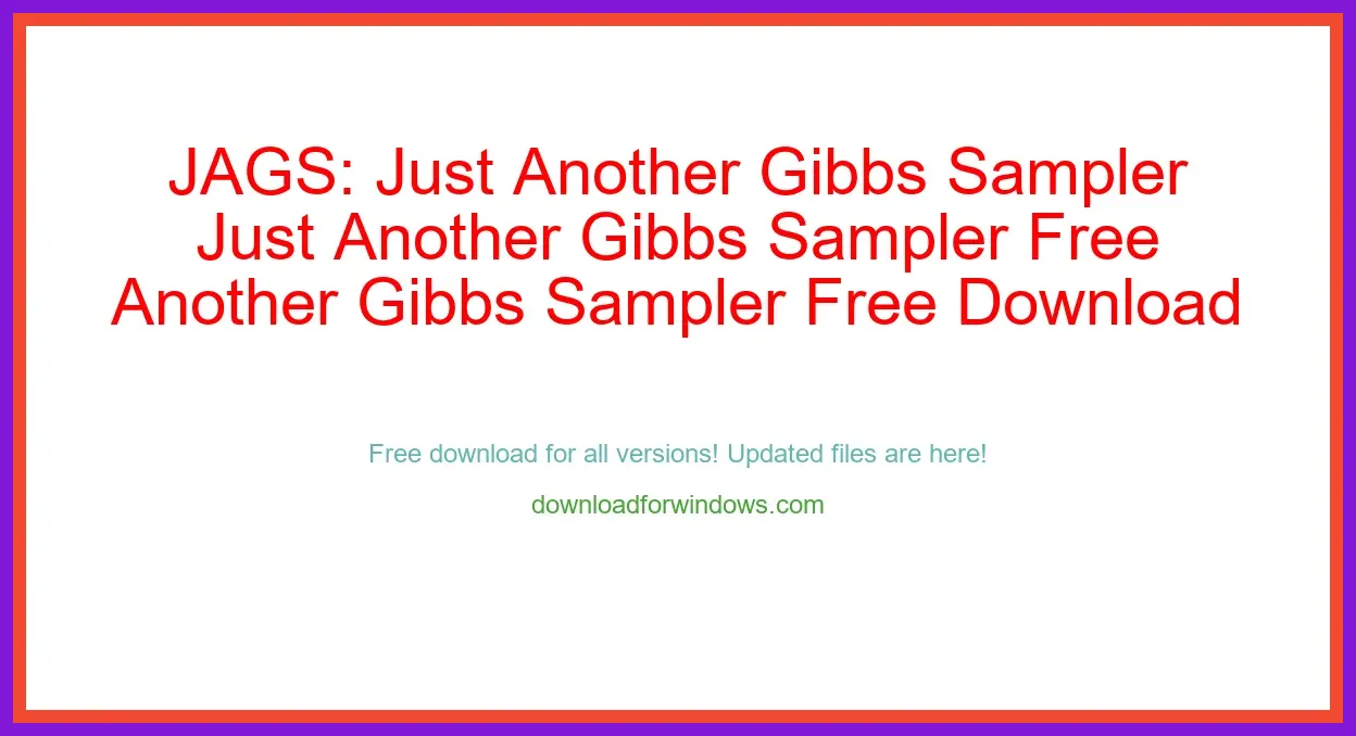 JAGS: Just Another Gibbs Sampler Free Download for Windows & Mac