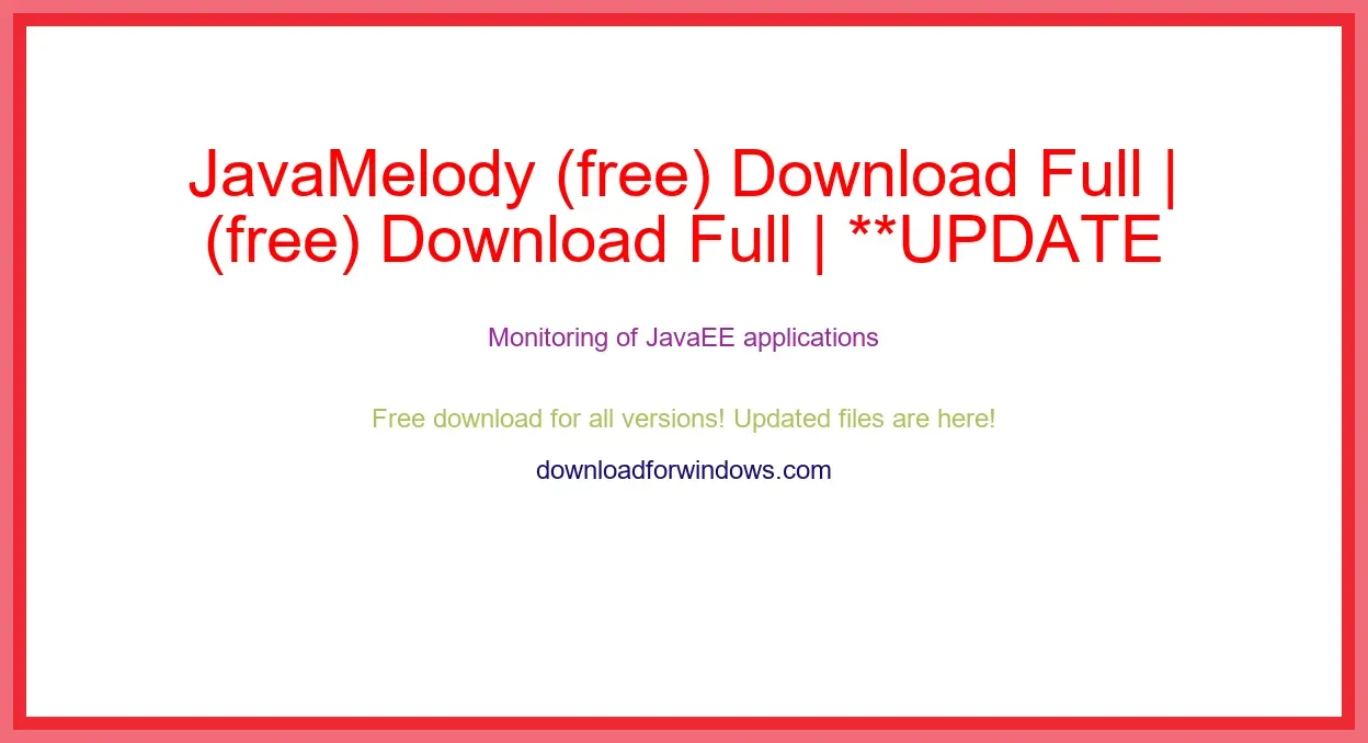 JavaMelody (free) Download Full | **UPDATE