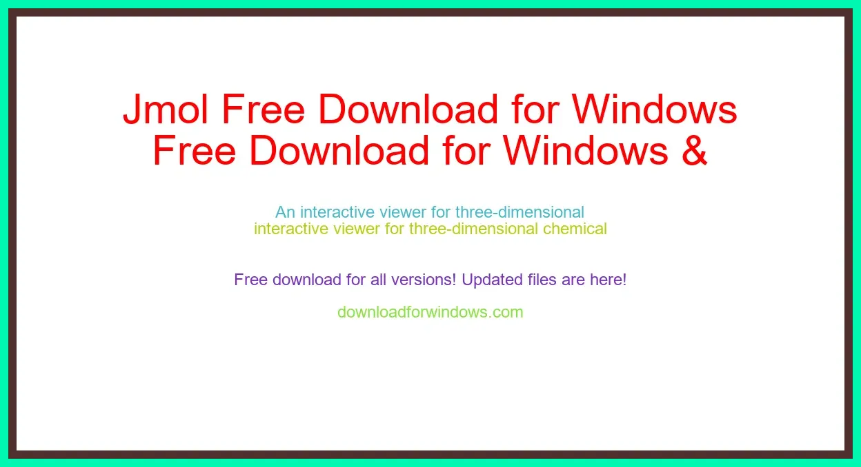 Jmol Free Download for Windows & Mac