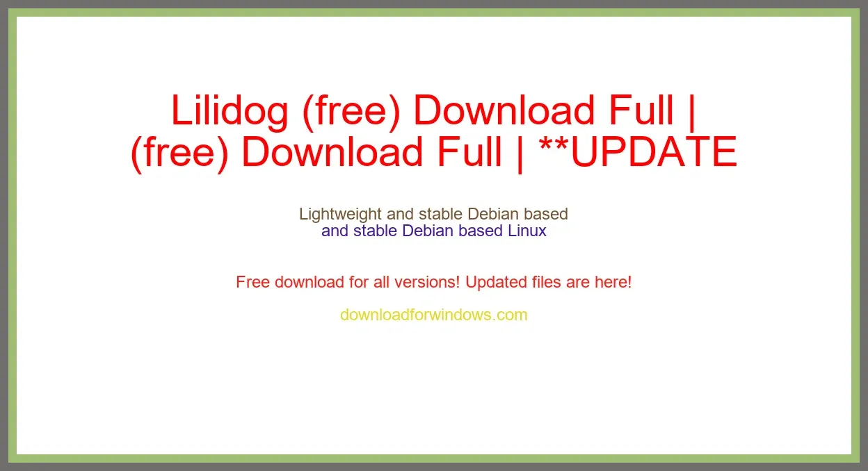 Lilidog (free) Download Full | **UPDATE