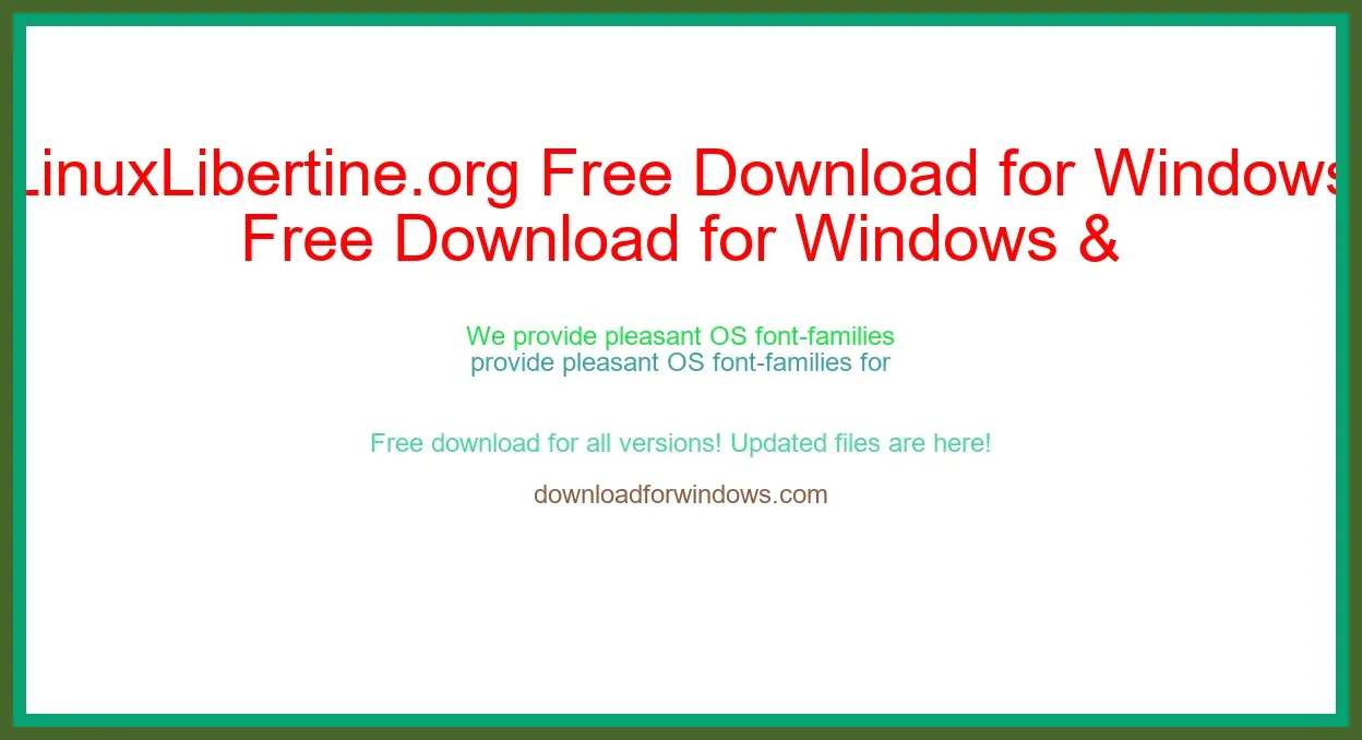 LinuxLibertine.org Free Download for Windows & Mac