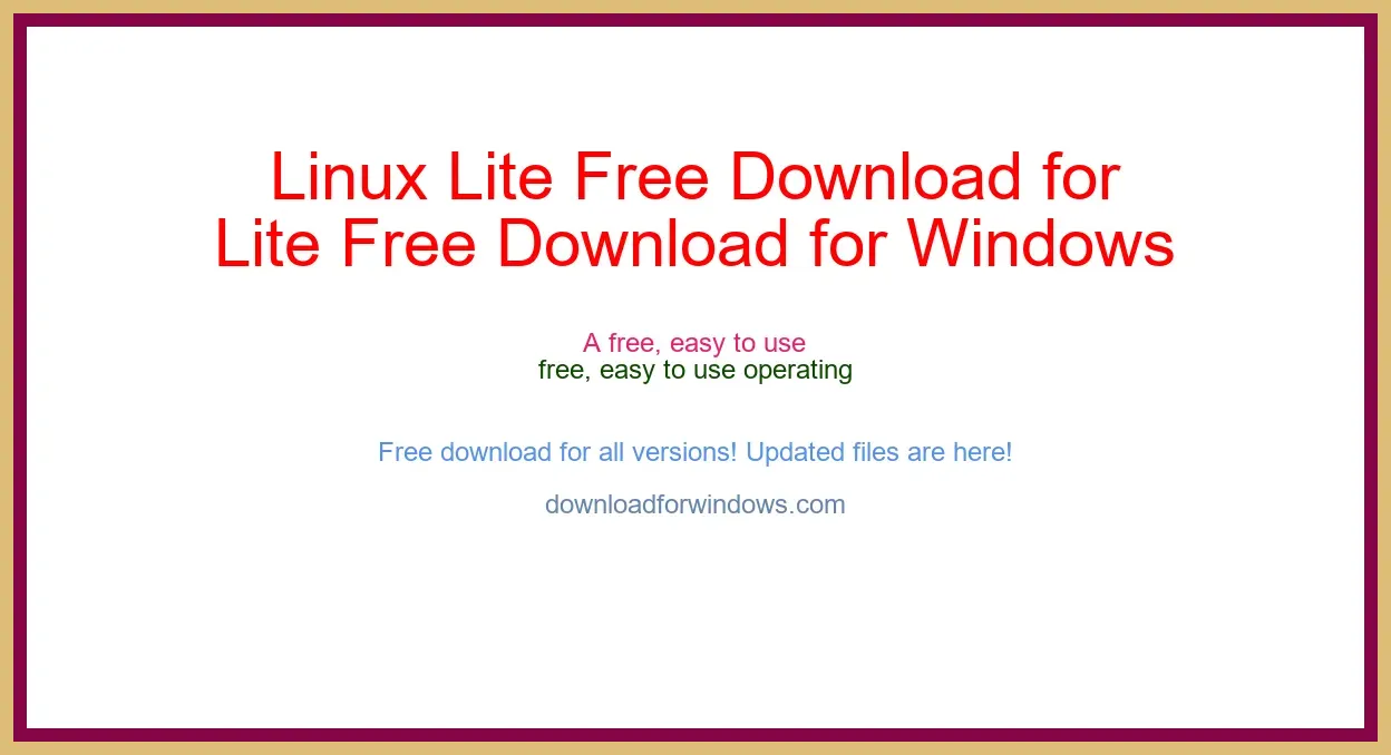Linux Lite Free Download for Windows & Mac