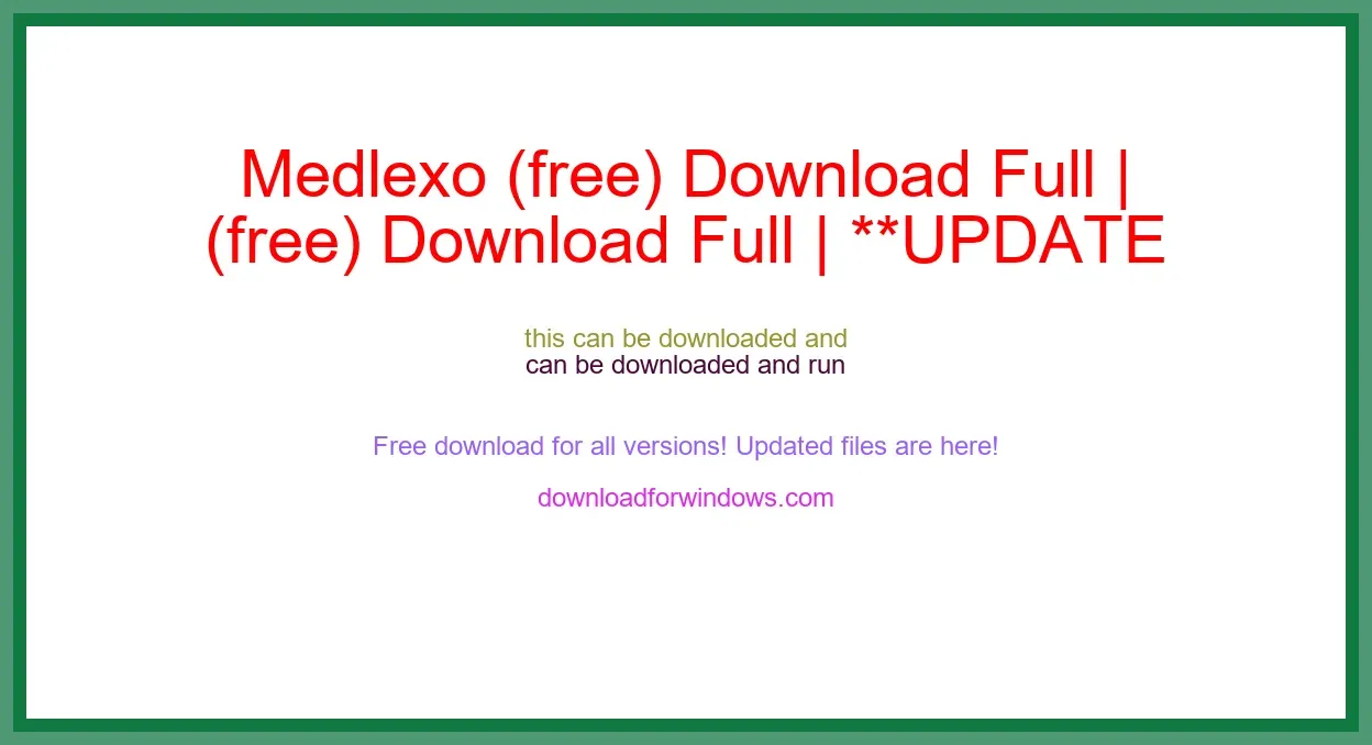 Medlexo (free) Download Full | **UPDATE