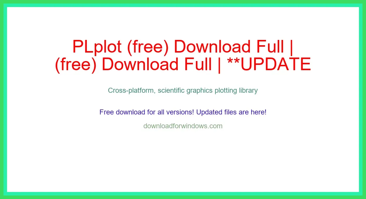 PLplot (free) Download Full | **UPDATE