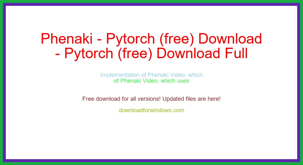 Phenaki - Pytorch (free) Download Full | **UPDATE