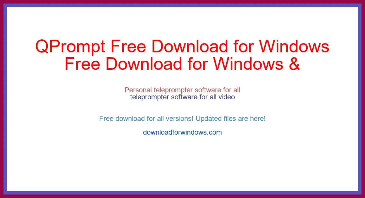 QPrompt Free Download for Windows & Mac