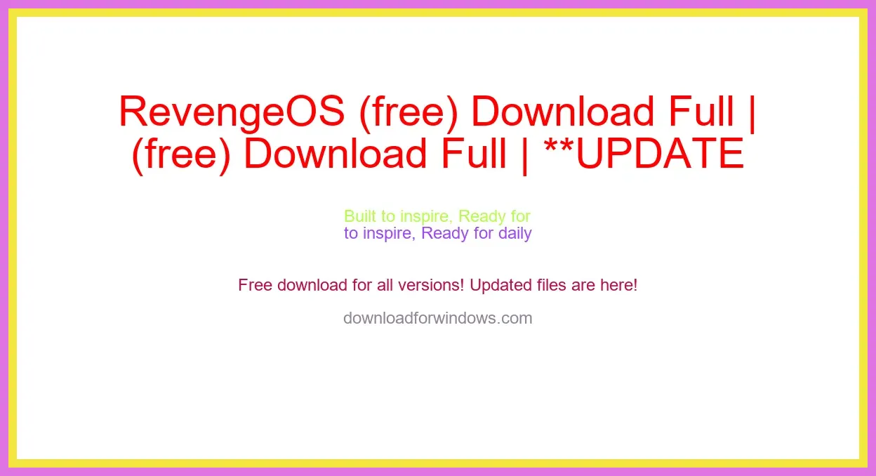 RevengeOS (free) Download Full | **UPDATE