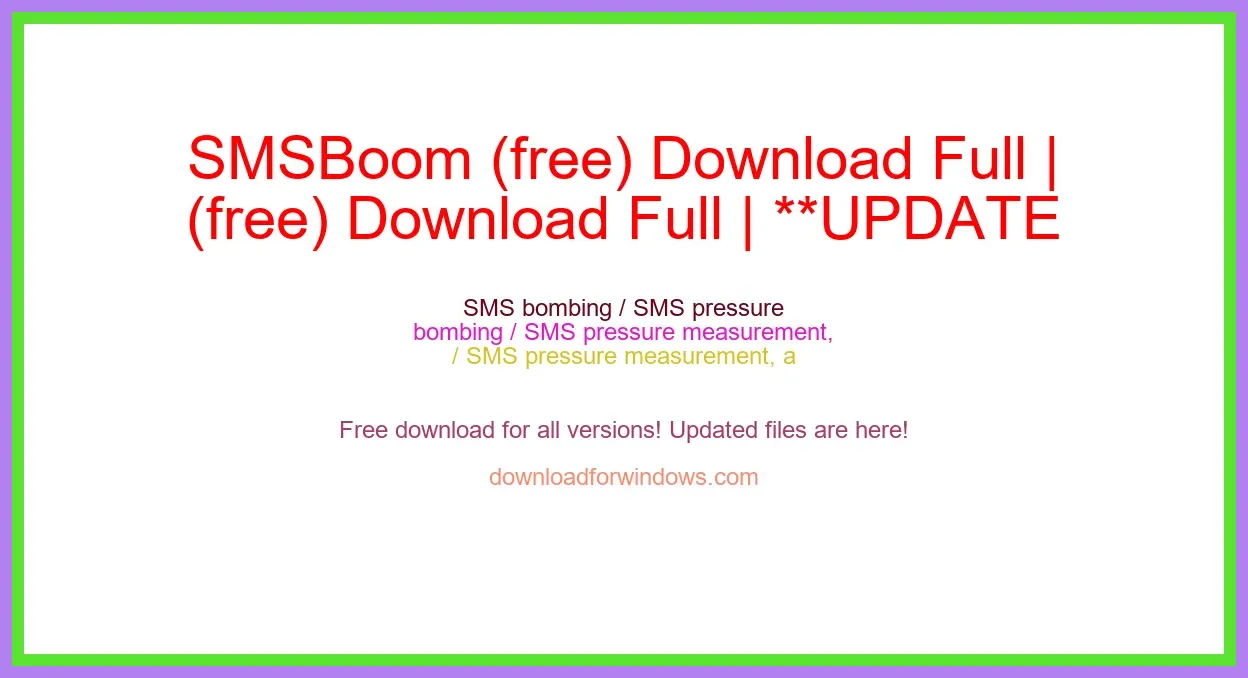 SMSBoom (free) Download Full | **UPDATE