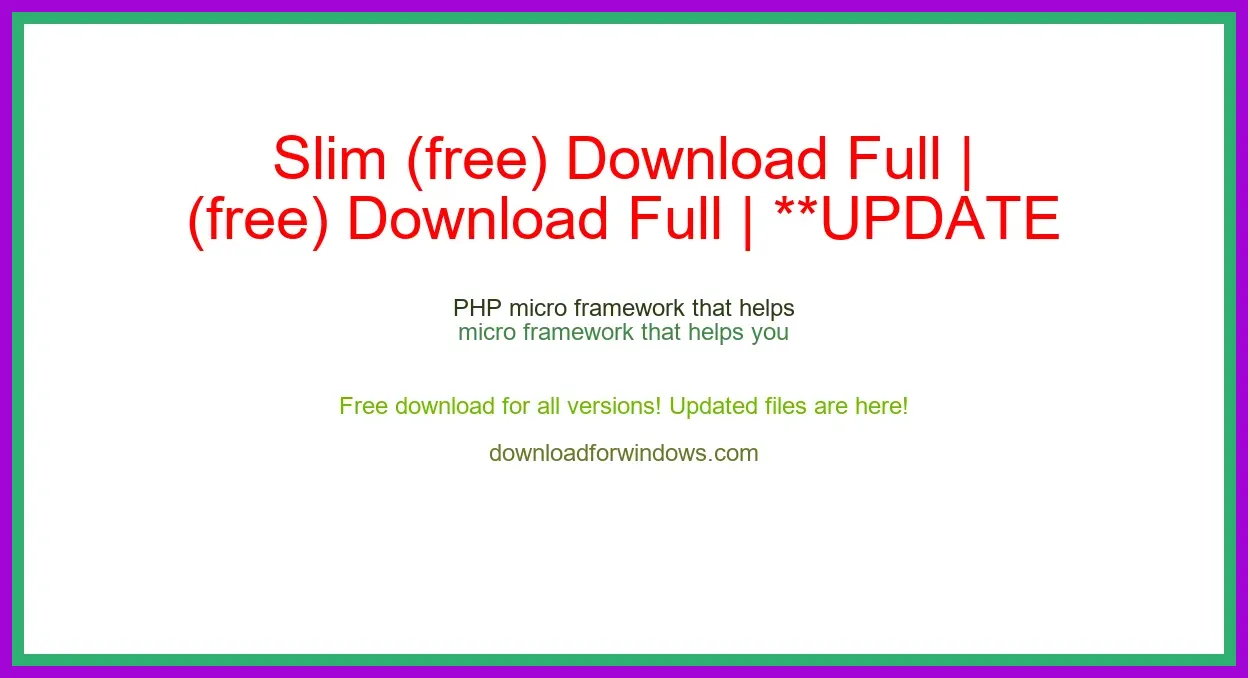 Slim (free) Download Full | **UPDATE