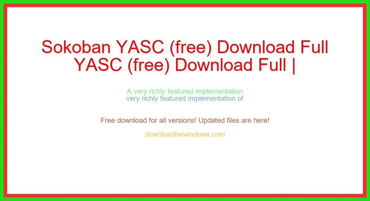 Sokoban YASC (free) Download Full | **UPDATE