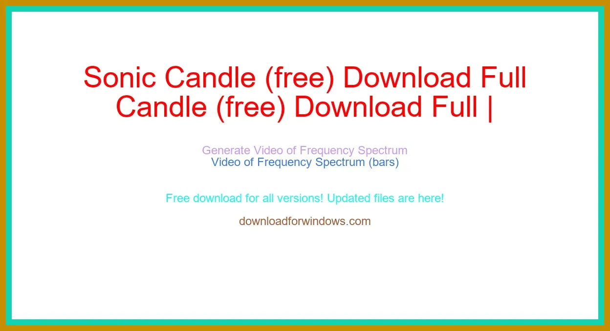 Sonic Candle (free) Download Full | **UPDATE