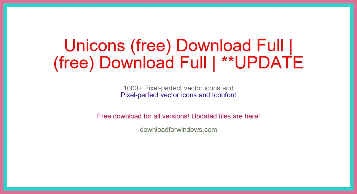 Unicons (free) Download Full | **UPDATE