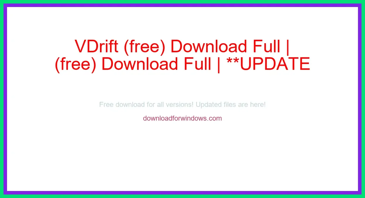 VDrift (free) Download Full | **UPDATE