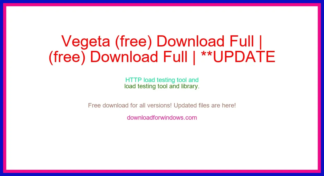 Vegeta (free) Download Full | **UPDATE