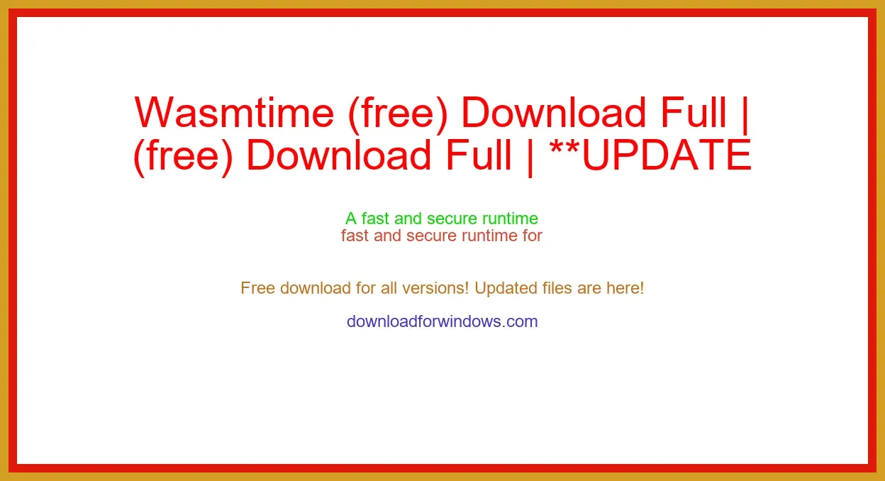Wasmtime (free) Download Full | **UPDATE