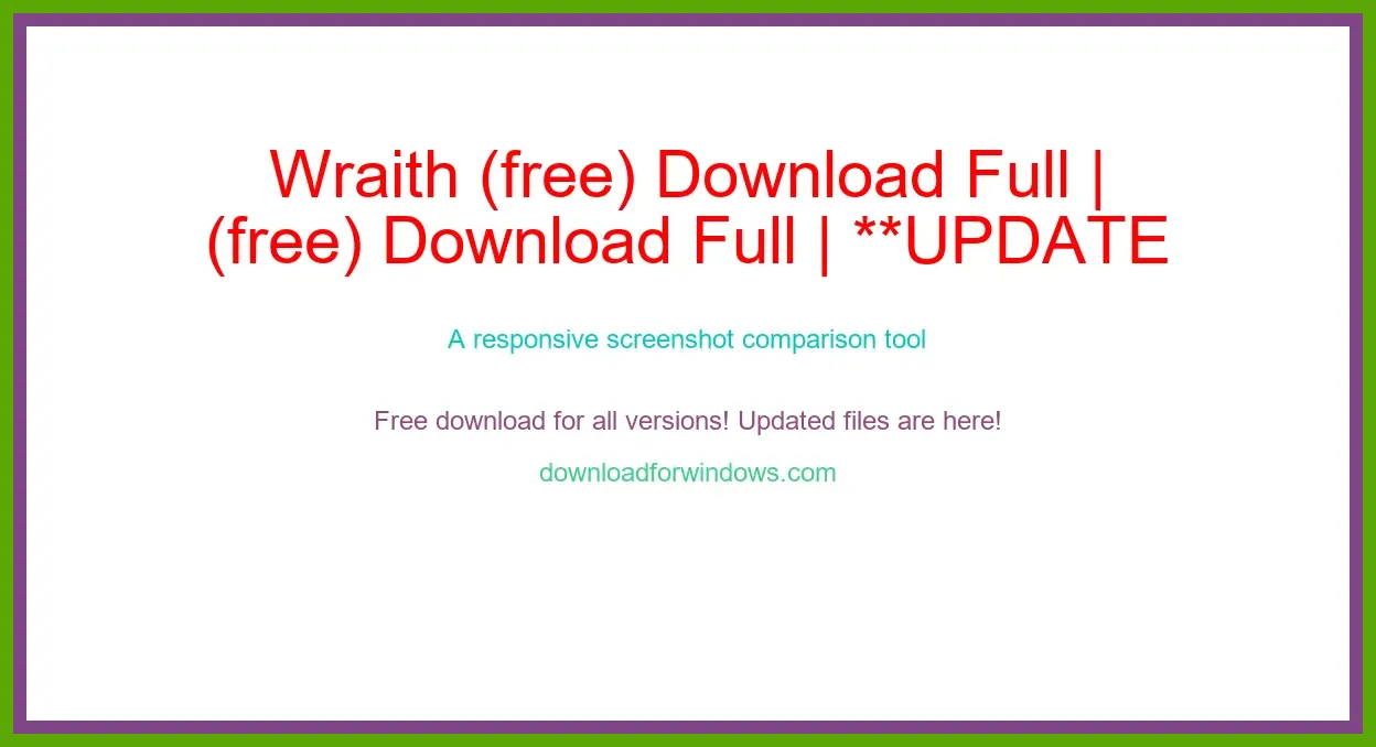 Wraith (free) Download Full | **UPDATE