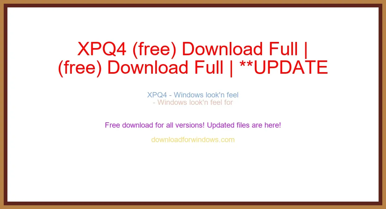 XPQ4 (free) Download Full | **UPDATE