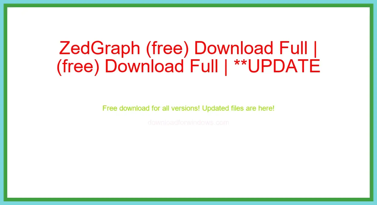 ZedGraph (free) Download Full | **UPDATE