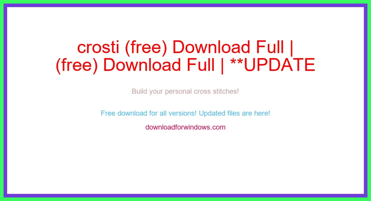 crosti (free) Download Full | **UPDATE