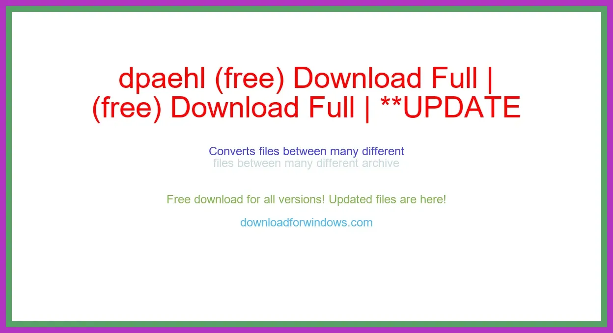 dpaehl (free) Download Full | **UPDATE