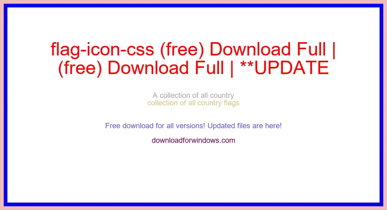 flag-icon-css (free) Download Full | **UPDATE