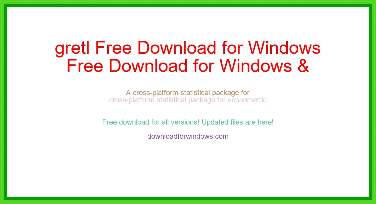 gretl Free Download for Windows & Mac