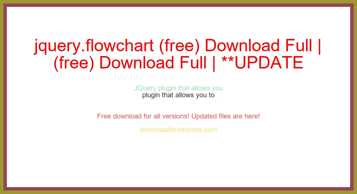 jquery.flowchart (free) Download Full | **UPDATE