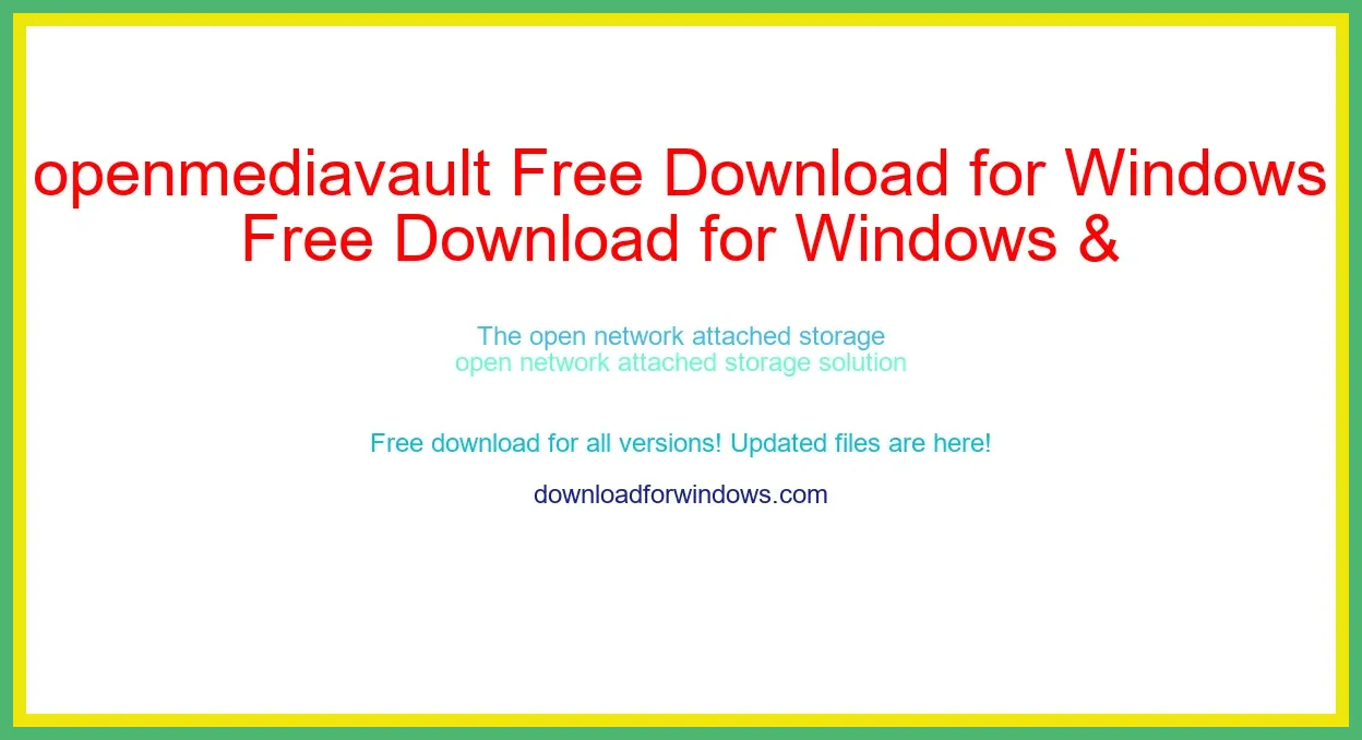 openmediavault Free Download for Windows & Mac